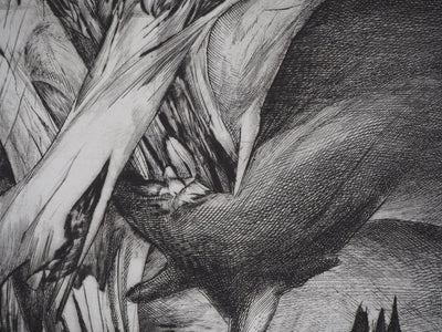 Yves DOARE : Chimère n°1 - Gravure (détail)