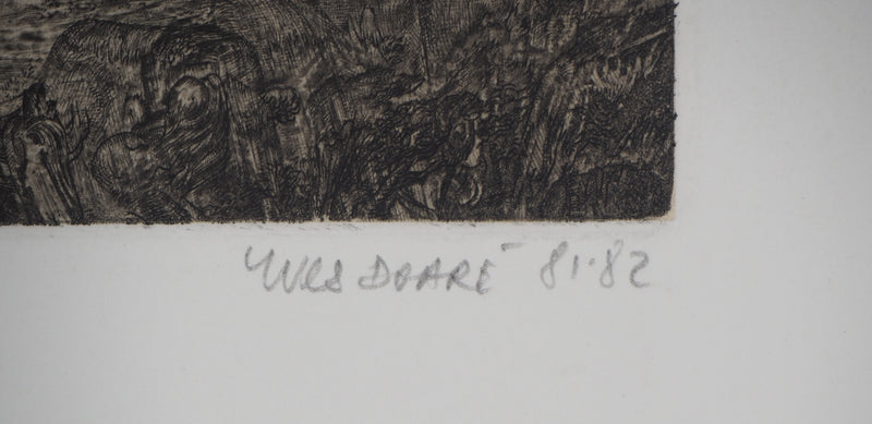 Yves DOARE : Hommage à Paolo Veueziano - Gravure (détail)
