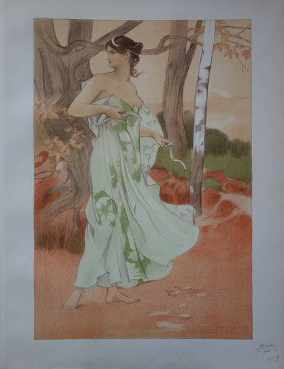 Auguste DONNAY : Artémis - Lithographie