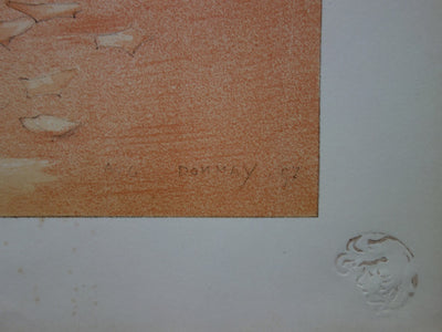 Auguste DONNAY : Artémis - Lithographie (détail)