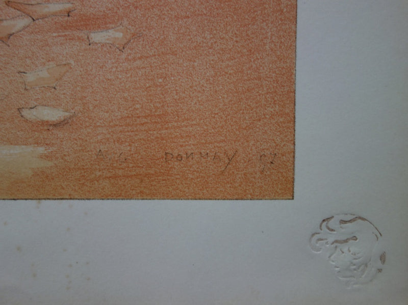 Auguste DONNAY : Artémis - Lithographie (détail)
