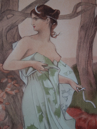 Auguste DONNAY : Artémis - Lithographie (détail)