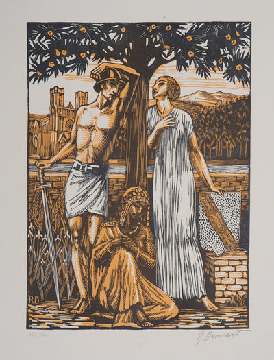 Raphaël DROUART : A Maurice Barrès, Un jardin sur l'Oronte, 1924 - Gravure sur bois