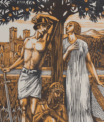 Raphaël DROUART : A Maurice Barrès, Un jardin sur l'Oronte, 1924 - Gravure sur bois (détail)