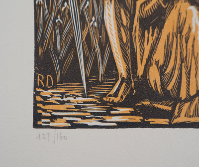 Raphaël DROUART : A Maurice Barrès, Un jardin sur l'Oronte, 1924 - Gravure sur bois (détail)
