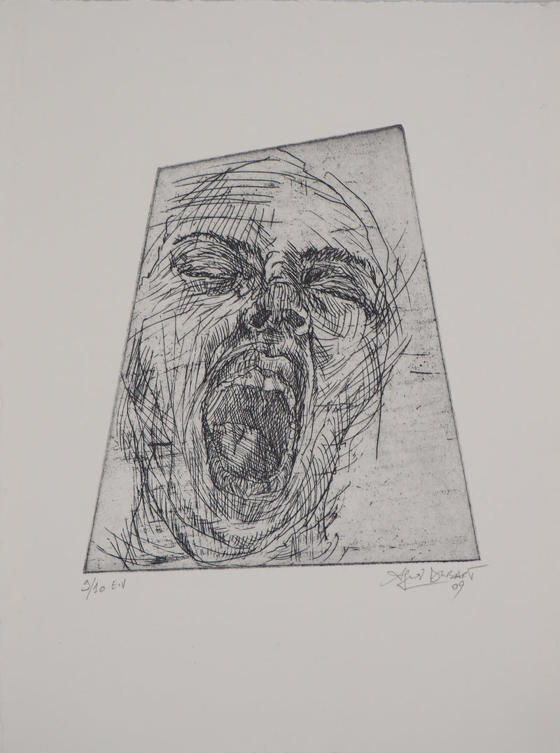 Agnès DUBART : Hommage à Munch : le Cri, 2009 - Gravure