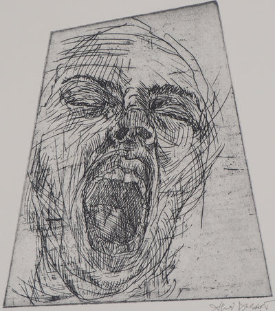 Agnès DUBART : Hommage à Munch : le Cri, 2009 - Gravure (détail)