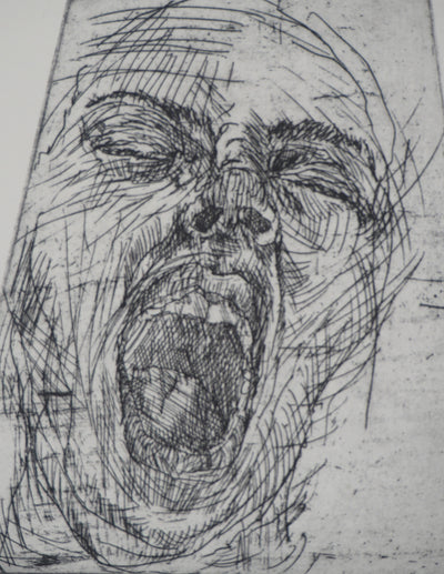 Agnès DUBART : Hommage à Munch : le Cri, 2009 - Gravure (détail)
