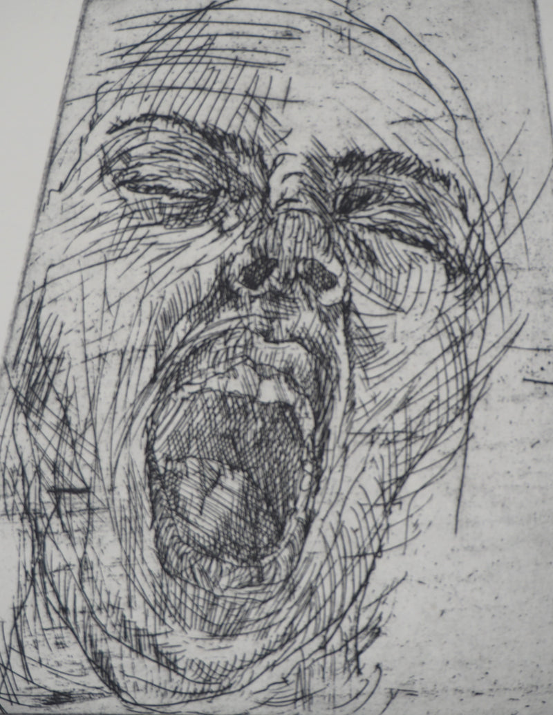 Agnès DUBART : Hommage à Munch : le Cri, 2009 - Gravure (détail)