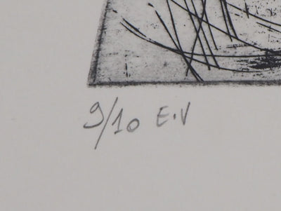 Agnès DUBART : Hommage à Munch : le Cri, 2009 - Gravure (détail)