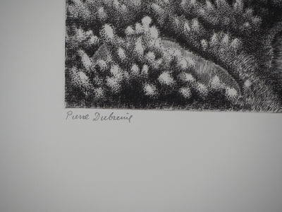 Pierre DUBREUIL : Chemin de campagne - Gravure (détail)