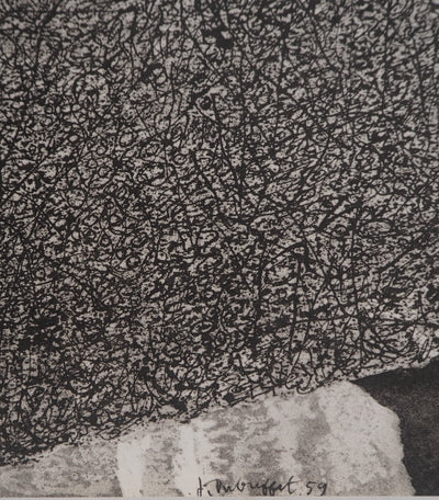 Jean DUBUFFET : Barbe des perplexités - Lithographie (détail)