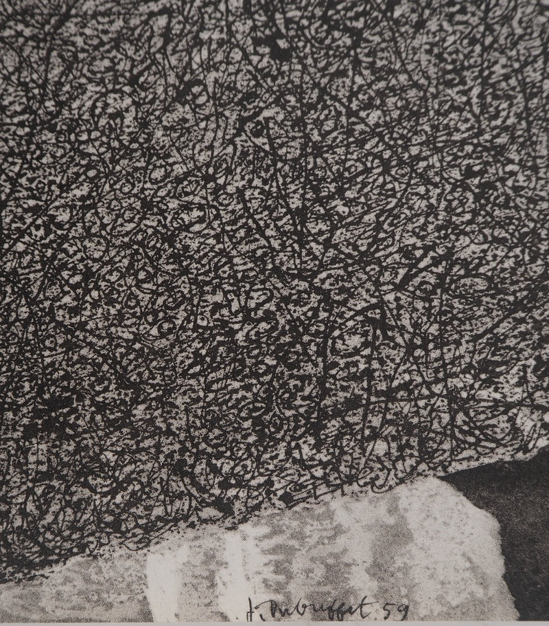 Jean DUBUFFET : Barbe des perplexités - Lithographie (détail)