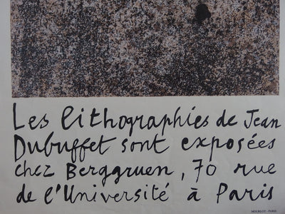Jean DUBUFFET : Les lithographies / Berggruen, 1960 - Lithographie (détail)