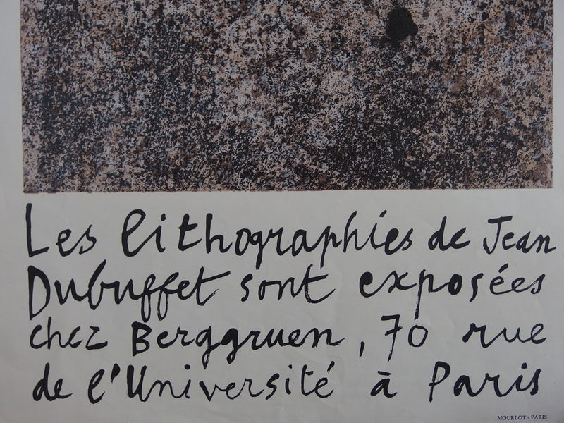 Jean DUBUFFET : Les lithographies / Berggruen, 1960 - Lithographie (détail)