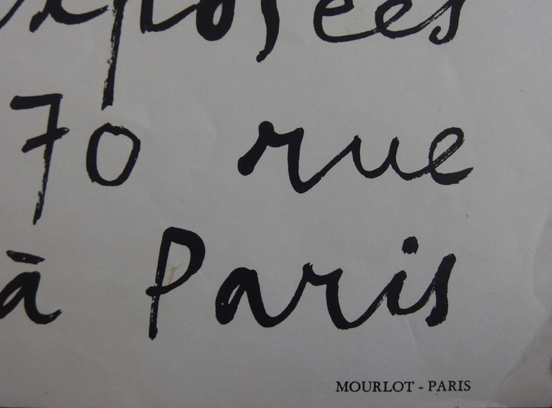 Jean DUBUFFET : Les lithographies / Berggruen, 1960 - Lithographie (détail)