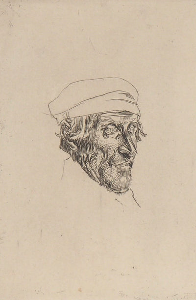 Ernest Ange DUEZ : Portrait de marin - Gravure