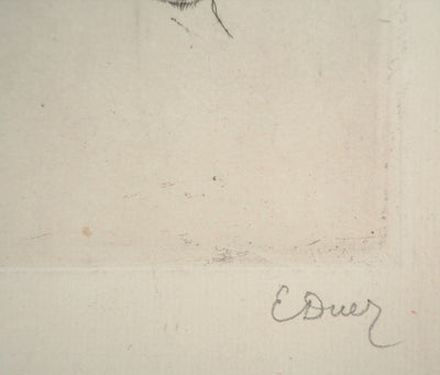 Ernest Ange DUEZ : Portrait de marin - Gravure (détail)
