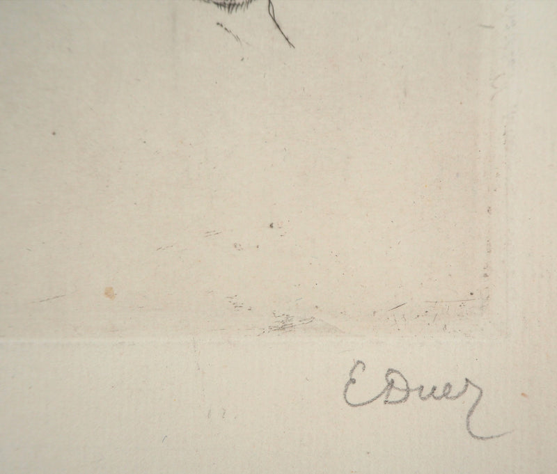 Ernest Ange DUEZ : Portrait de marin - Gravure (détail)