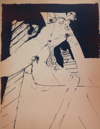 Bernard DUFOUR :  Femme nue, 1969 - Sérigraphie