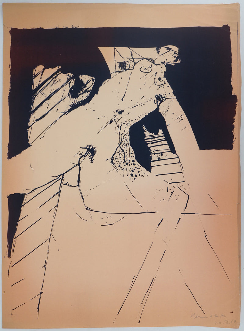Bernard DUFOUR :  Femme nue, 1969 - Sérigraphie (détail)