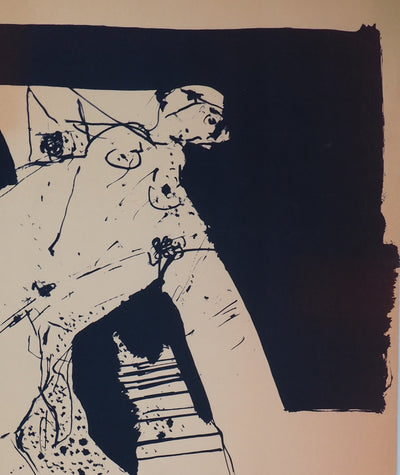 Bernard DUFOUR :  Femme nue, 1969 - Sérigraphie (détail)