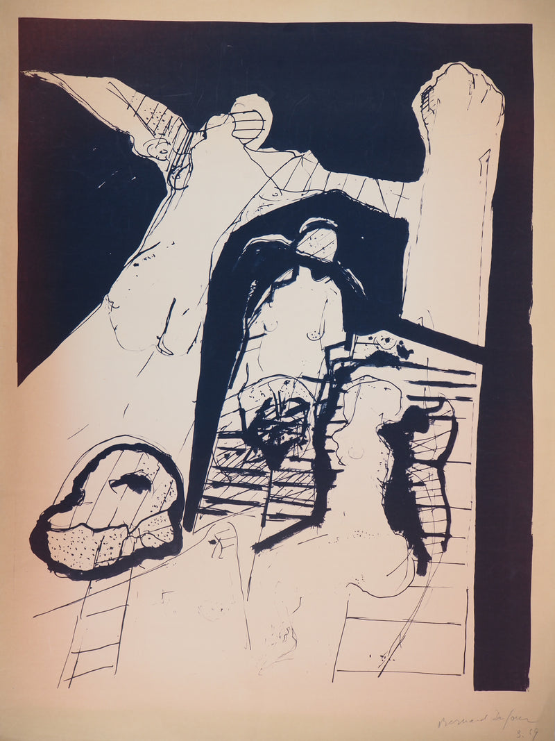 Bernard DUFOUR :  Figures féminines - Sérigraphie (détail)
