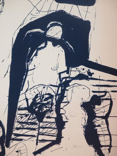 Bernard DUFOUR :  Figures féminines - Sérigraphie (détail)