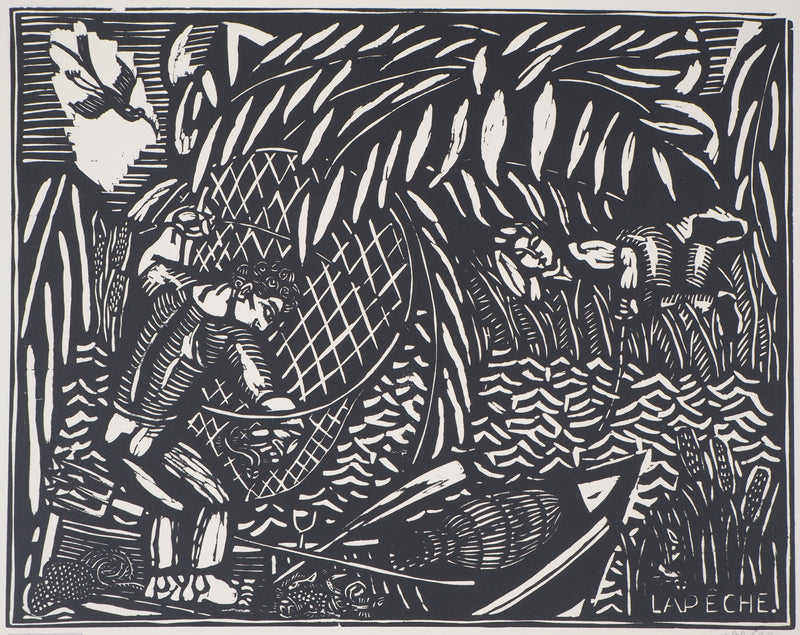 Raoul DUFY : La pêche, 1910 - Gravure sur bois