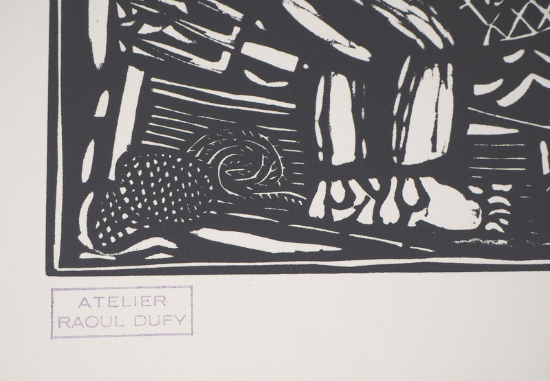 Raoul DUFY : La pêche, 1910 - Gravure sur bois (détail)