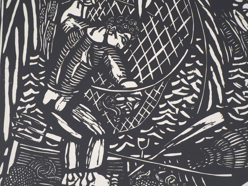 Raoul DUFY : La pêche, 1910 - Gravure sur bois (détail)