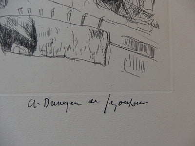 André DUNOYER DE SEGONZAC :  - Gravure (détail)