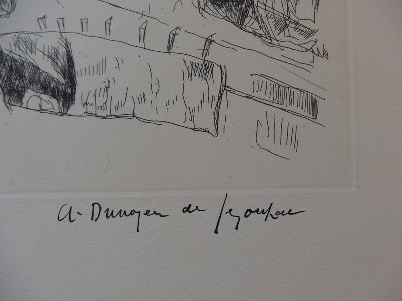 André DUNOYER DE SEGONZAC :  - Gravure (détail)