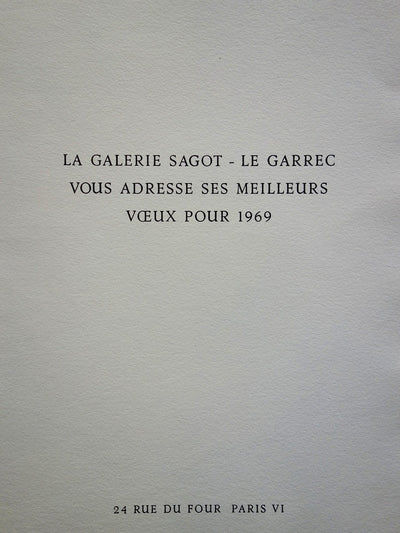André DUNOYER DE SEGONZAC : Pots de fleurs au jardin - Gravure (détail)