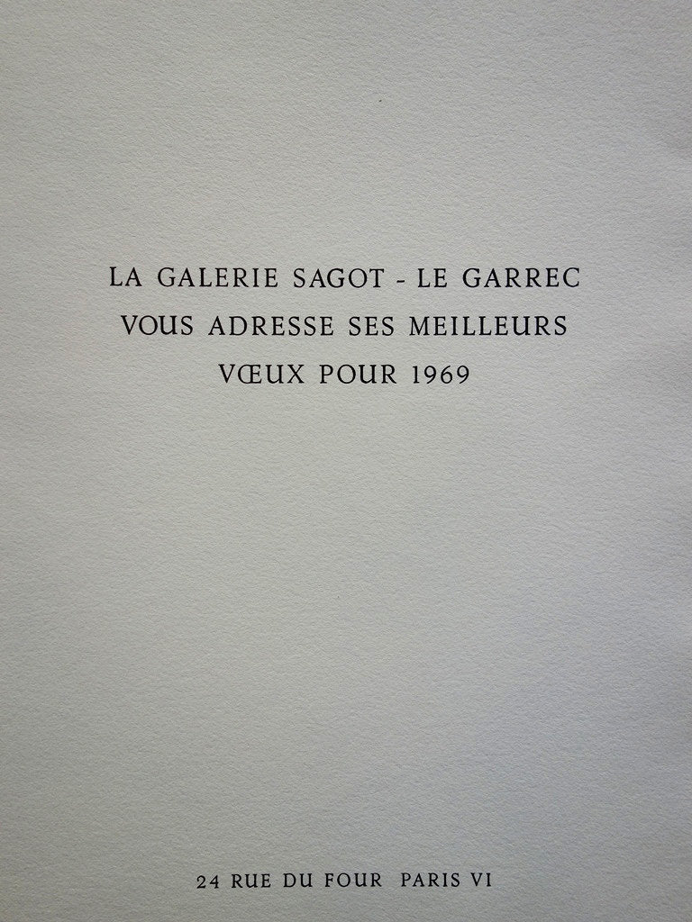 André DUNOYER DE SEGONZAC : Pots de fleurs au jardin - Gravure (détail)