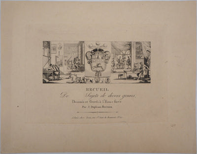 Jean DUPLESSIS-BERTAUX : L'imprimerie - Gravure (détail)