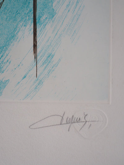 Jean DUPUIS : Concerto au violon - Lithographie (détail)