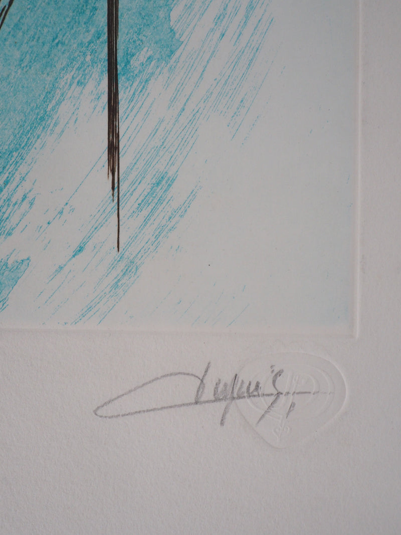 Jean DUPUIS : Concerto au violon - Lithographie (détail)