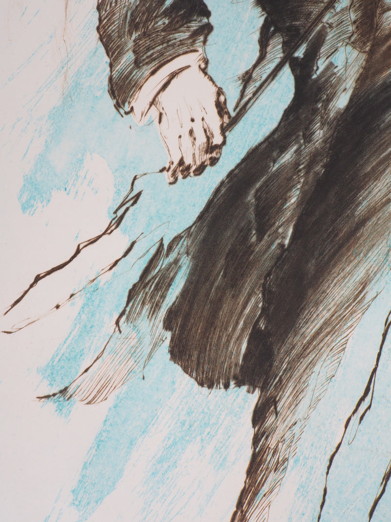 Jean DUPUIS : Concerto au violon - Lithographie (détail)