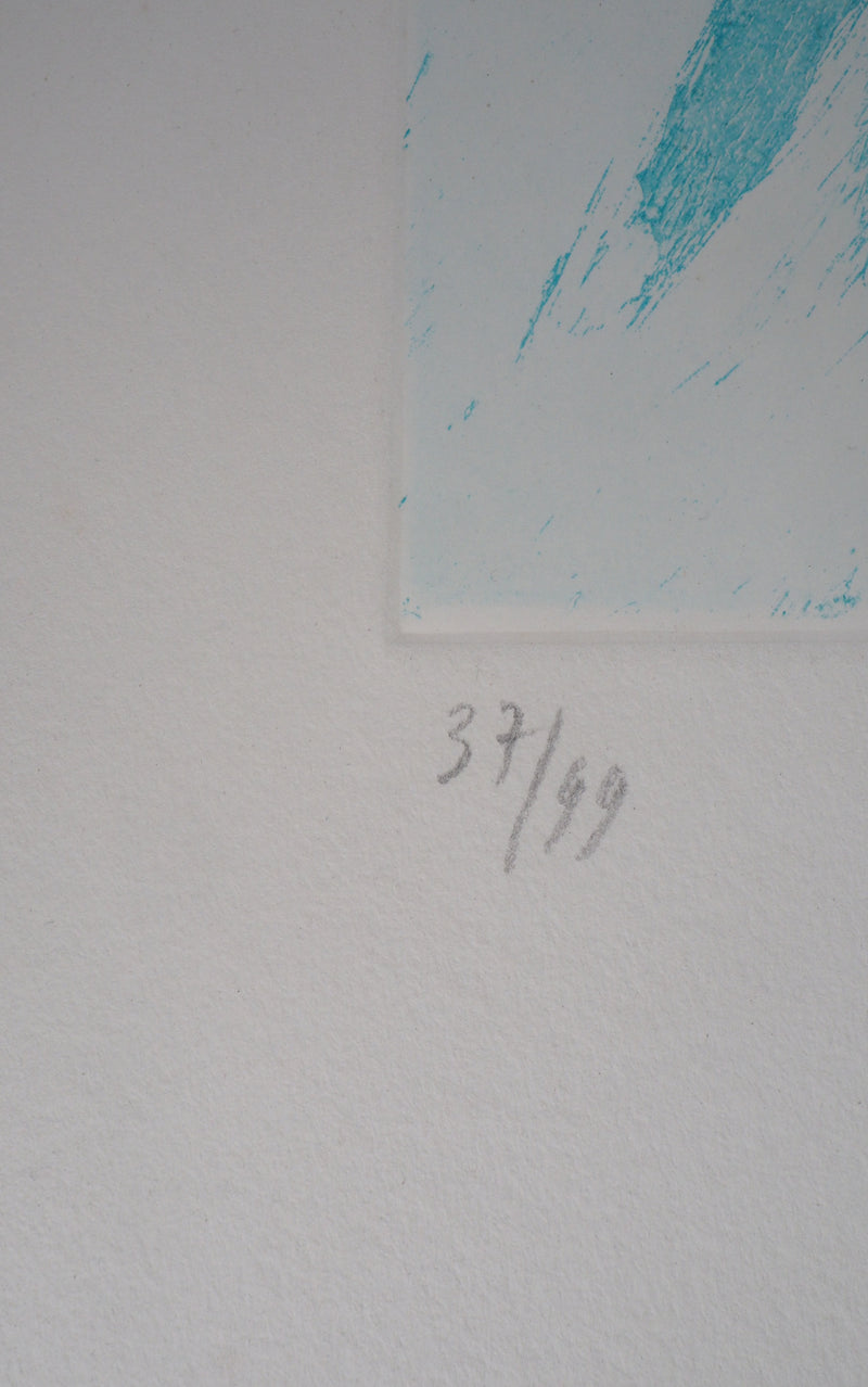 Jean DUPUIS : Concerto au violon - Lithographie (détail)