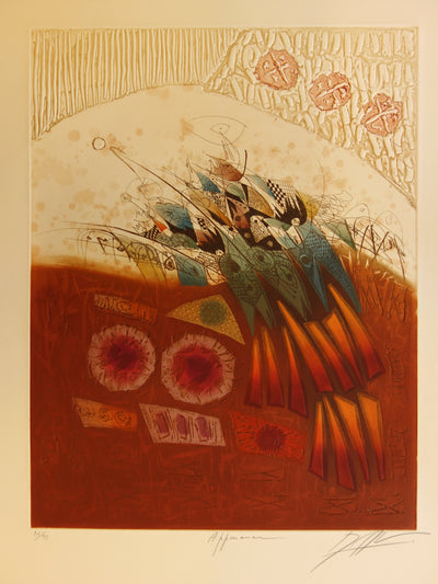 Georges DUSSAU : Apparences - Gravure (détail)