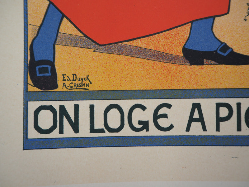 Edouard DUYCK : Serveuse ramenant la bière belge - Affiche (détail)