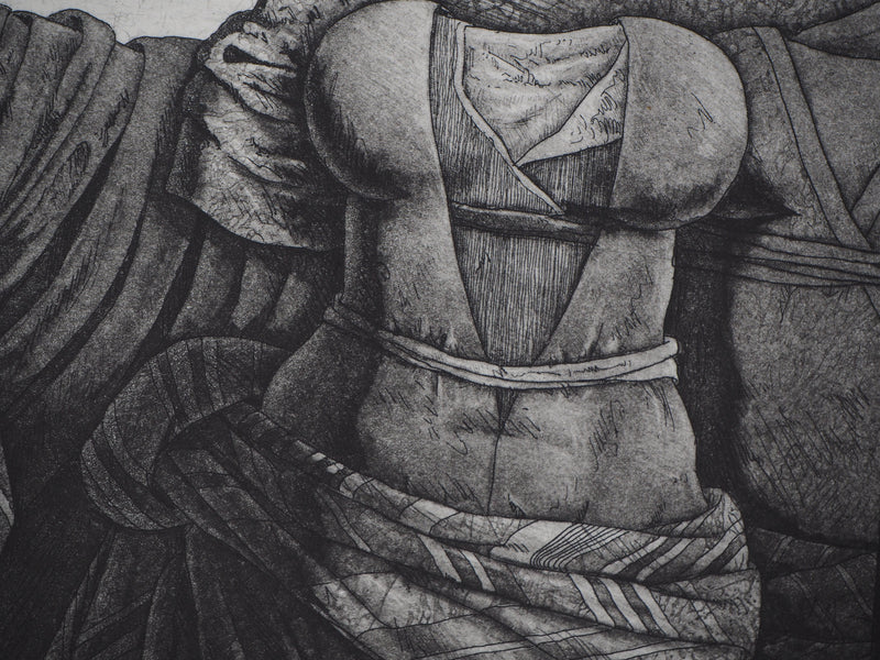 Awad EL SHIMY : Odalisque n°34 - Gravure (détail)