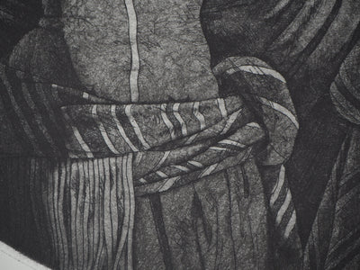 Awad EL SHIMY : Odalisque n°34 - Gravure (détail)