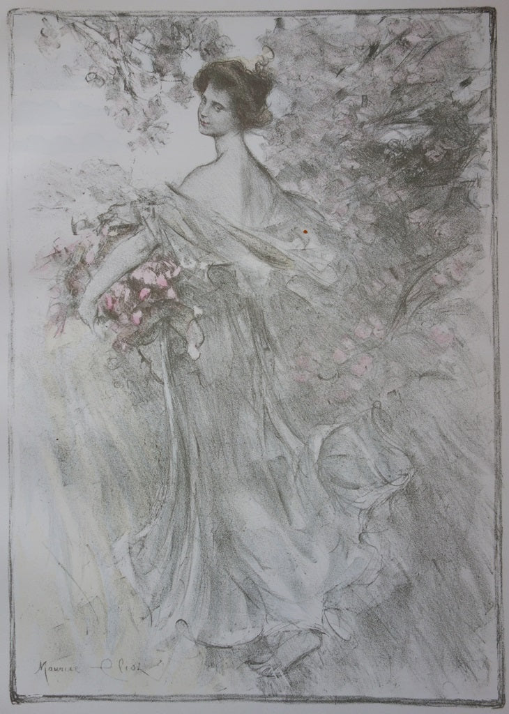 Maurice ELIOT : Printemps - Lithographie (détail)