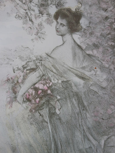 Maurice ELIOT : Printemps - Lithographie (détail)