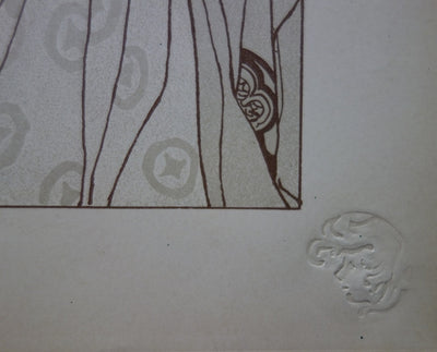 Robert ENGELS : Le Passant - Lithographie (détail)