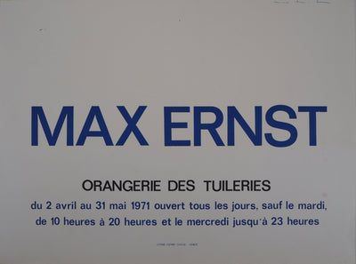Max ERNST : Orangerie des Tuileries - Lithographie (détail)