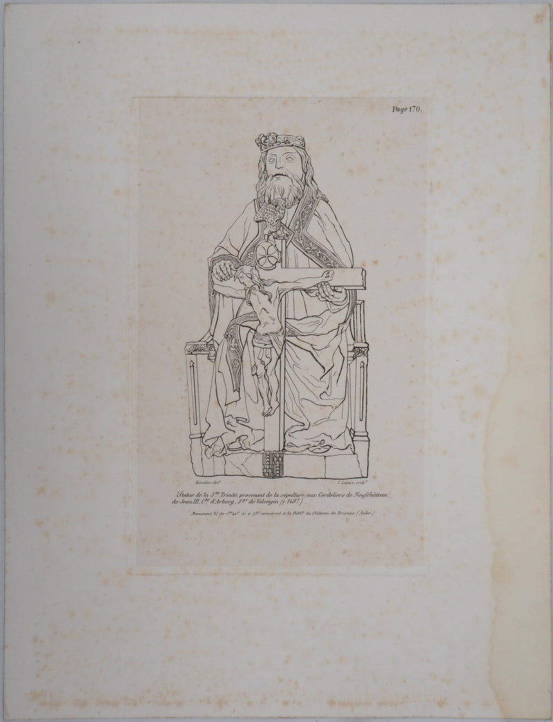  ESCUDIER : Ste Trinité - Gravure (détail)