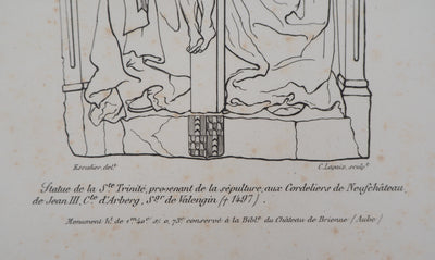  ESCUDIER : Ste Trinité - Gravure (détail)